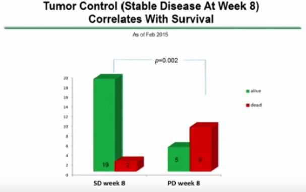 Image 4 Acheiving stable disease at 8 weeks is prognostic factor